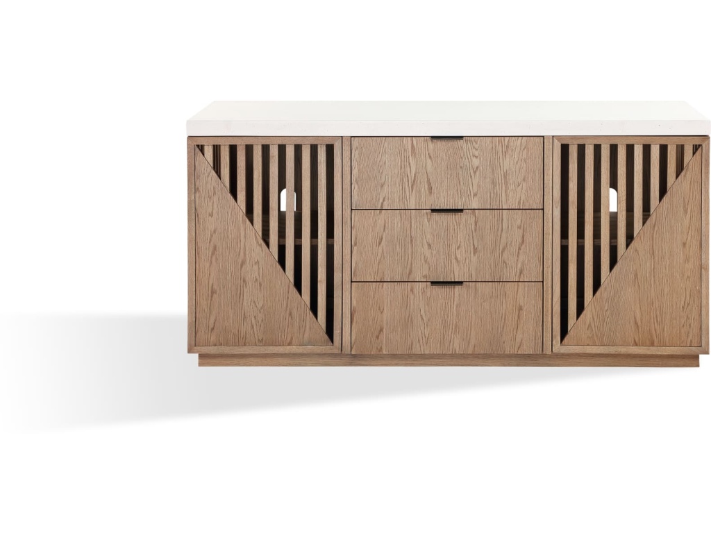 Sumner Three Drawer Two Door Sideboard in Natural - image 2