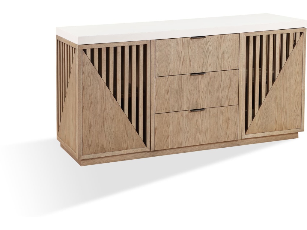 Sumner Three Drawer Two Door Sideboard in Natural - image 3