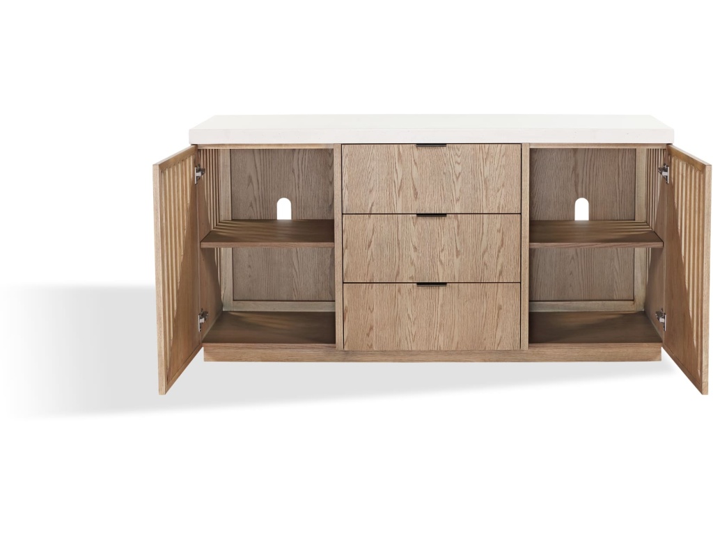 Sumner Three Drawer Two Door Sideboard in Natural - image 4