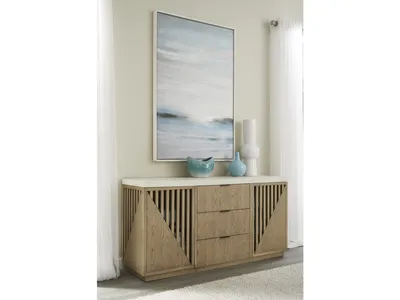 Sumner Three Drawer Two Door Sideboard in Natural