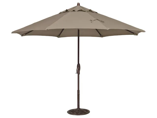 11 Foot Round Aluminum Auto Tilt Market Umbrella