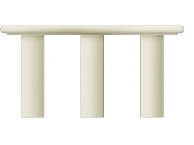 Sven Wooden Console Table in Rice