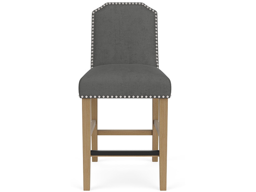 Clipped Top Upholstered Stool - image 1