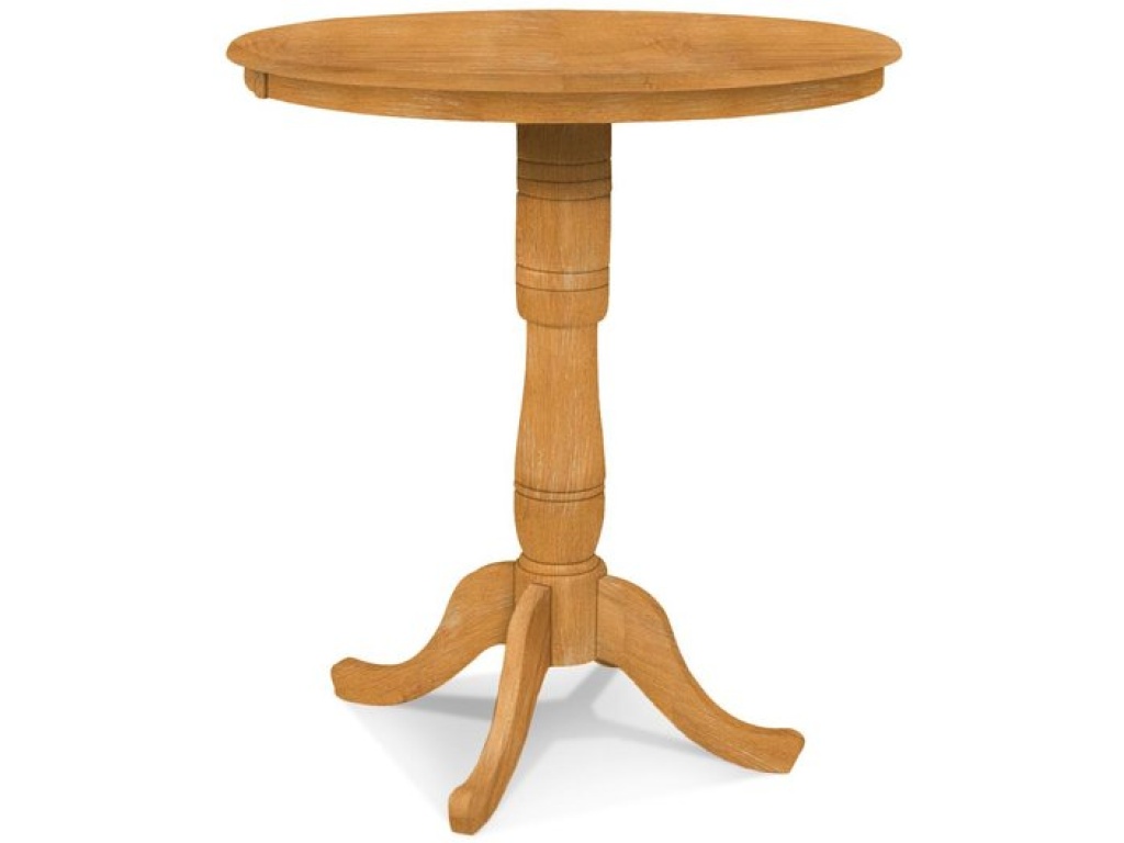 36" Round Table Top w/ 30" Traditional Pedestal and Extension Piece - image 1