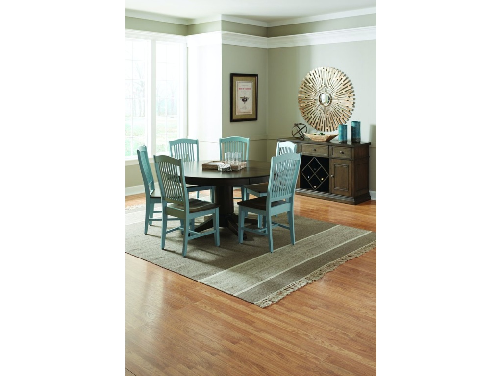 60''Round Table Top w/30"H Transitional Pedestal - image 1