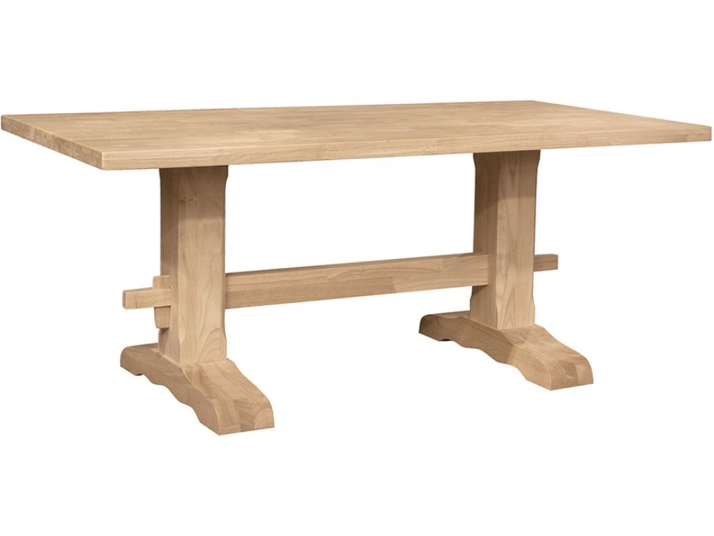 Trestle Solid Table Top w/ Trestle Table Base - image 1