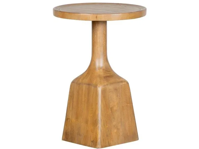 Round Pedestal Accent End Table