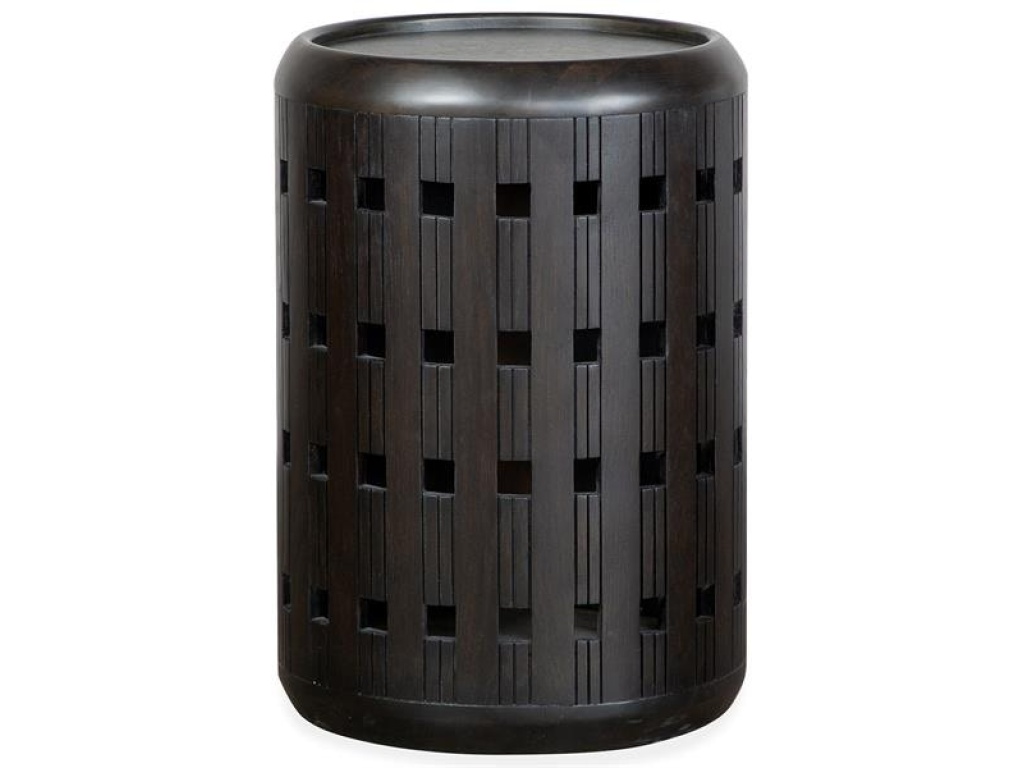 Dark Round Accent End Table - main image