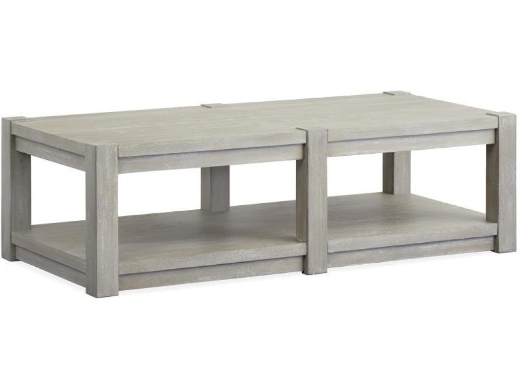 Rectangular Shelf Cocktail Table with Casters - main image
