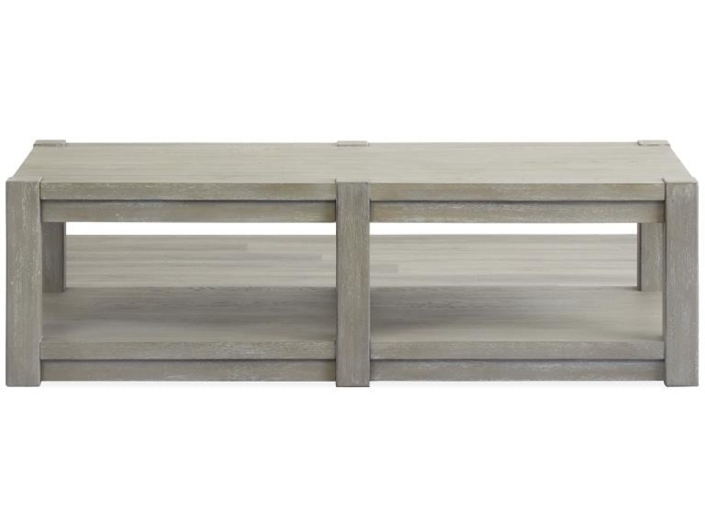 Rectangular Shelf Cocktail Table with Casters - image 1