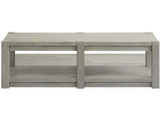 Rectangular Shelf Cocktail Table with Casters