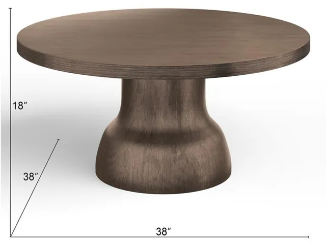 Wood Round Cocktail Table Base SU - Alternative View