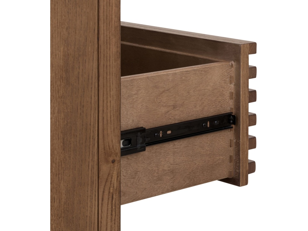 Tanner Five Drawer Ash Wood Chest in Roux - image 3