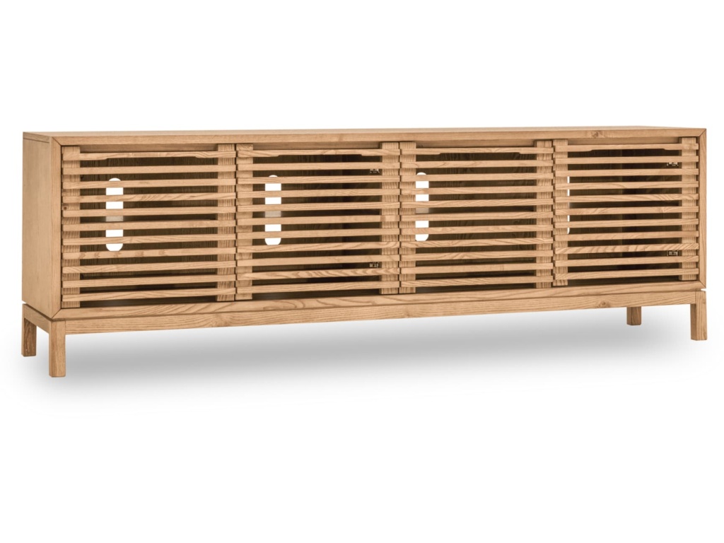 Tanner Four Door Solid Ash Media Console in Flaxen - image 1