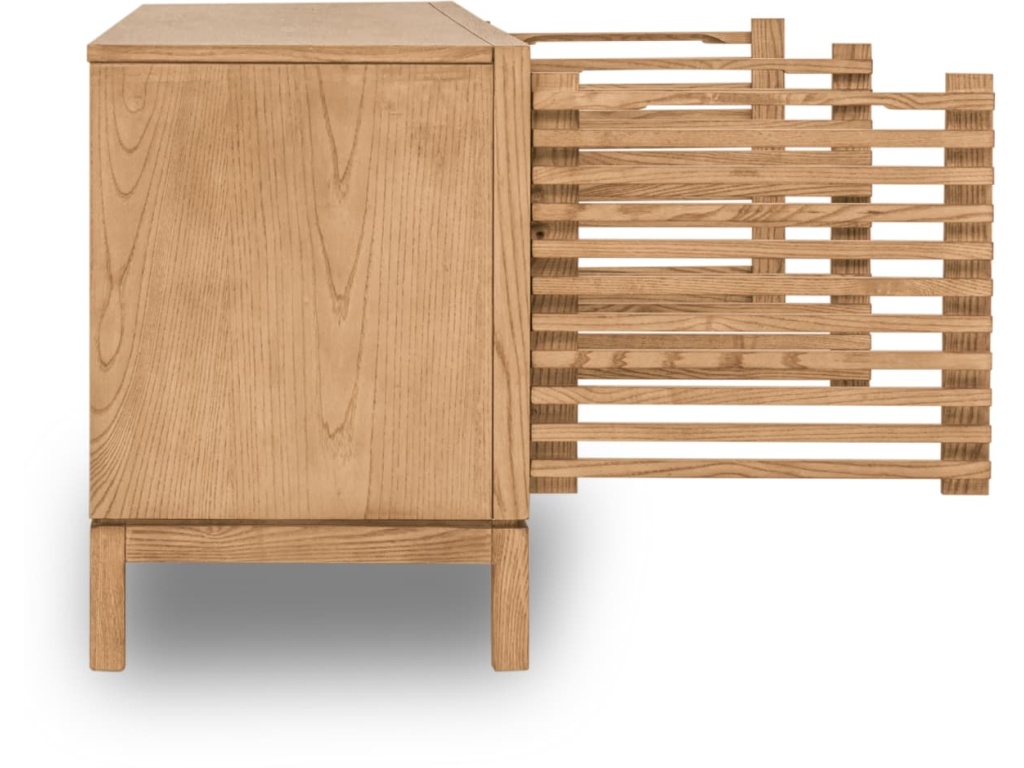 Tanner Four Door Solid Ash Media Console in Flaxen - image 3