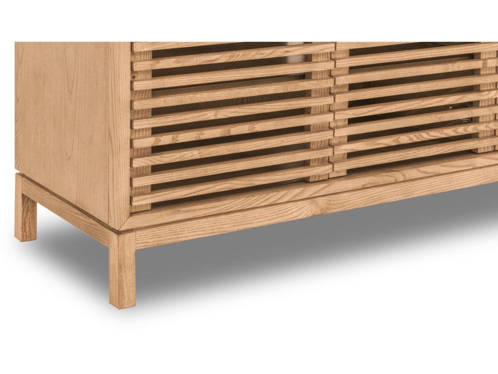 Tanner Four Door Solid Ash Media Console in Flaxen - image 4