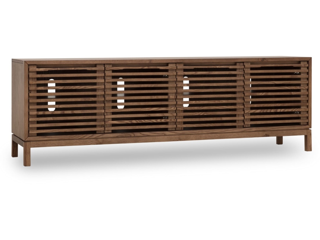 Tanner Four Door Solid Ash Media Console in Roux - image 1