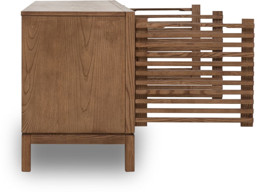 Tanner Four Door Solid Ash Media Console in Roux - image 3