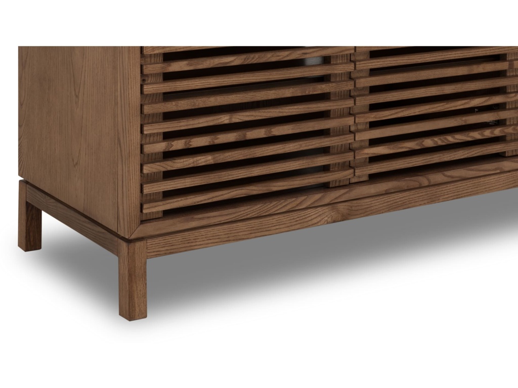 Tanner Four Door Solid Ash Media Console in Roux - image 4