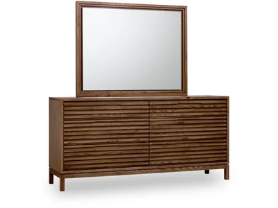 Tanner Six Drawer Ash Wood Dresser in Roux - Alternative View