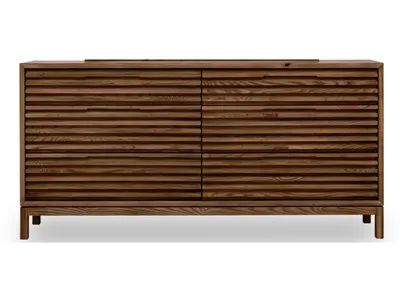Tanner Six Drawer Ash Wood Dresser in Roux