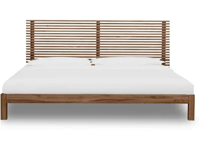 Tanner Solid Ash Platform Bed in Roux