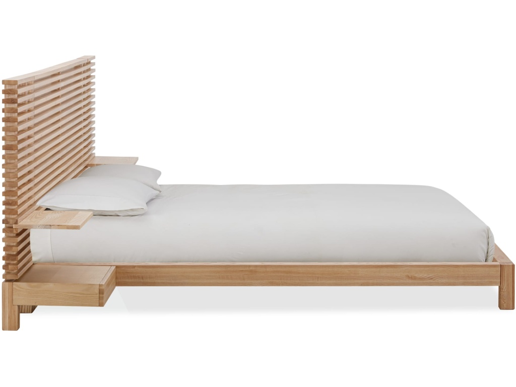 Tanner Solid Ash Wall Bed with Integrated Nightstands in Flaxen - image 2
