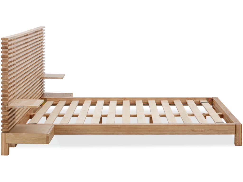 Tanner Solid Ash Wall Bed with Integrated Nightstands in Flaxen - image 3