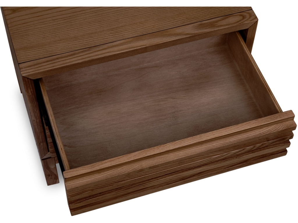 Tanner Two Drawer Ash Wood Nightstand in Roux - image 2