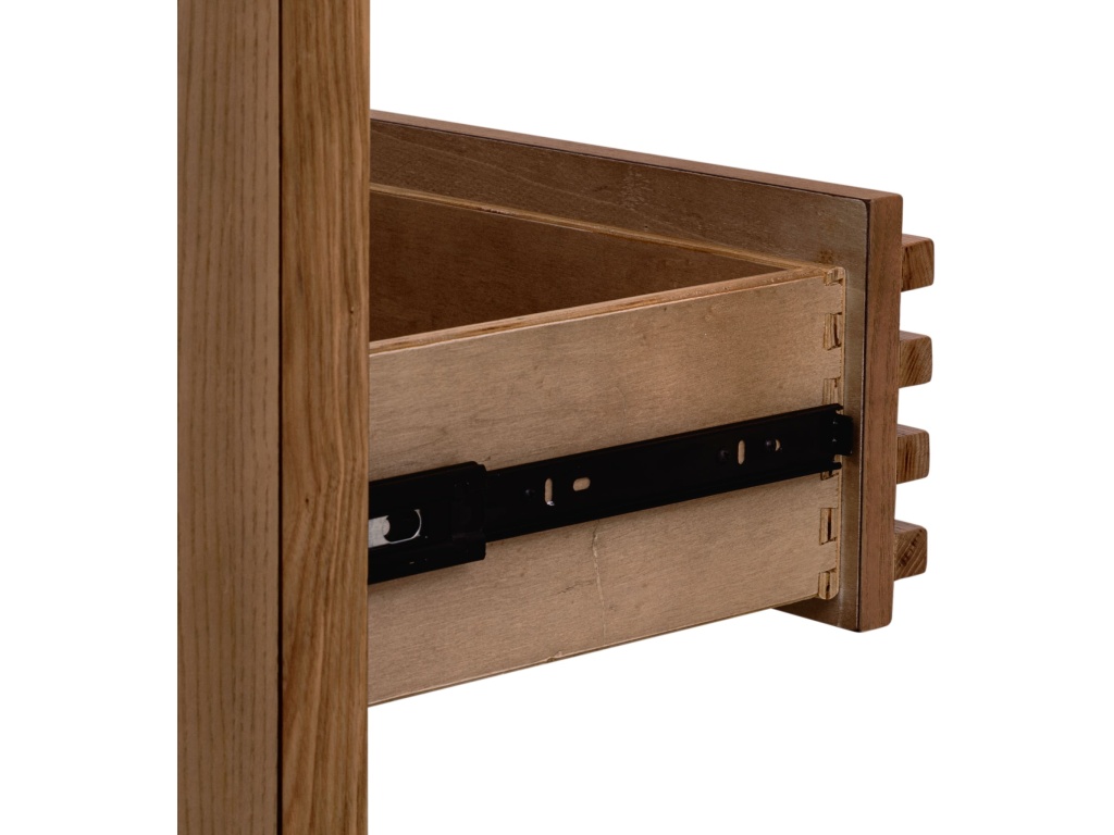 Tanner Two Drawer Ash Wood Nightstand in Roux - image 4