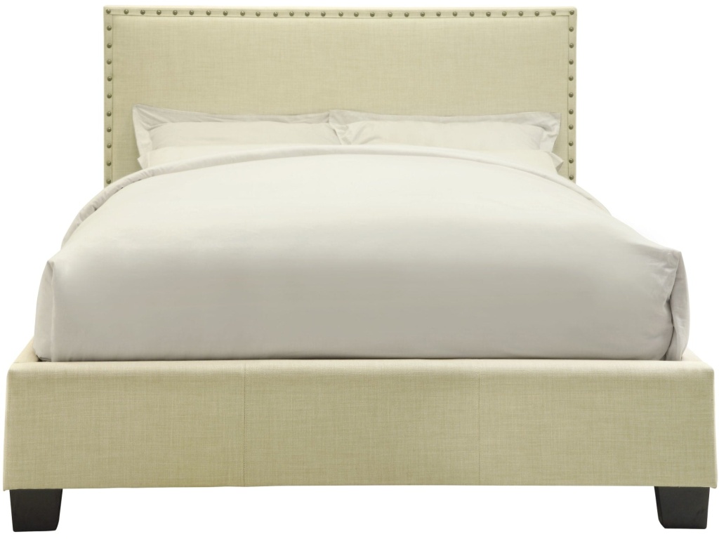 Tavel Nailhead Upholstered Platform Bed in Tumbleweed - image 5