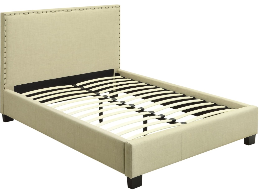 Tavel Nailhead Upholstered Platform Bed in Tumbleweed - image 7
