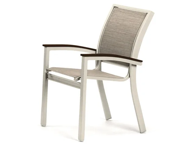 Stacking Cafe Chair w/ Polymer Accents