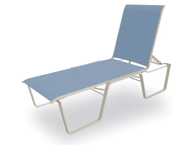 Four Position Stacking Armless Lay Flat Chaise