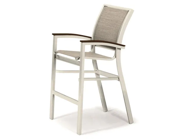 Stacking Balcony Height Cafe Chair w/ Polymer Accents