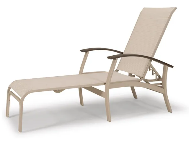 Four Position Lay Flat Chaise w/ Polymer Arms