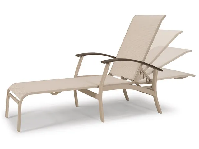 Four Position Lay Flat Chaise w/ Polymer Arms - Alternative View