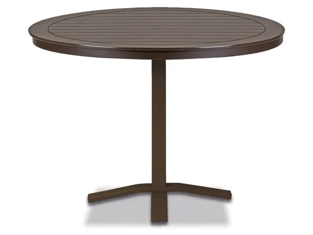 42" Round Balcony Height Pedestal Table w/ hole