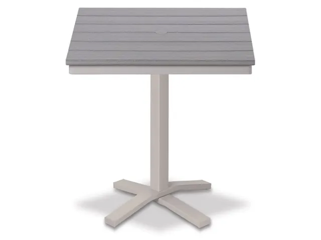 36" Square Bar Height Pedestal Table w/ hole