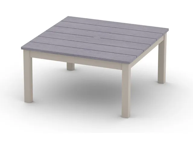 36" Square Coffee Height Parson Table w/ hole