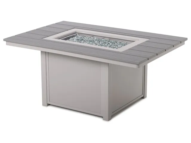 36" x 54" Rect. Rustic Polymer Top Fire Table