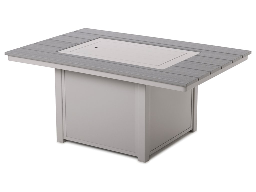 36" x 54" Rect. Rustic Polymer Top Fire Table - image 1