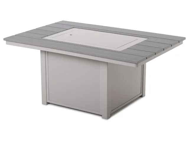 36" x 54" Rect. Rustic Polymer Top Fire Table - Alternative View