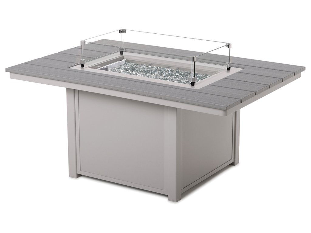 36" x 54" Rect. Rustic Polymer Top Fire Table - image 2