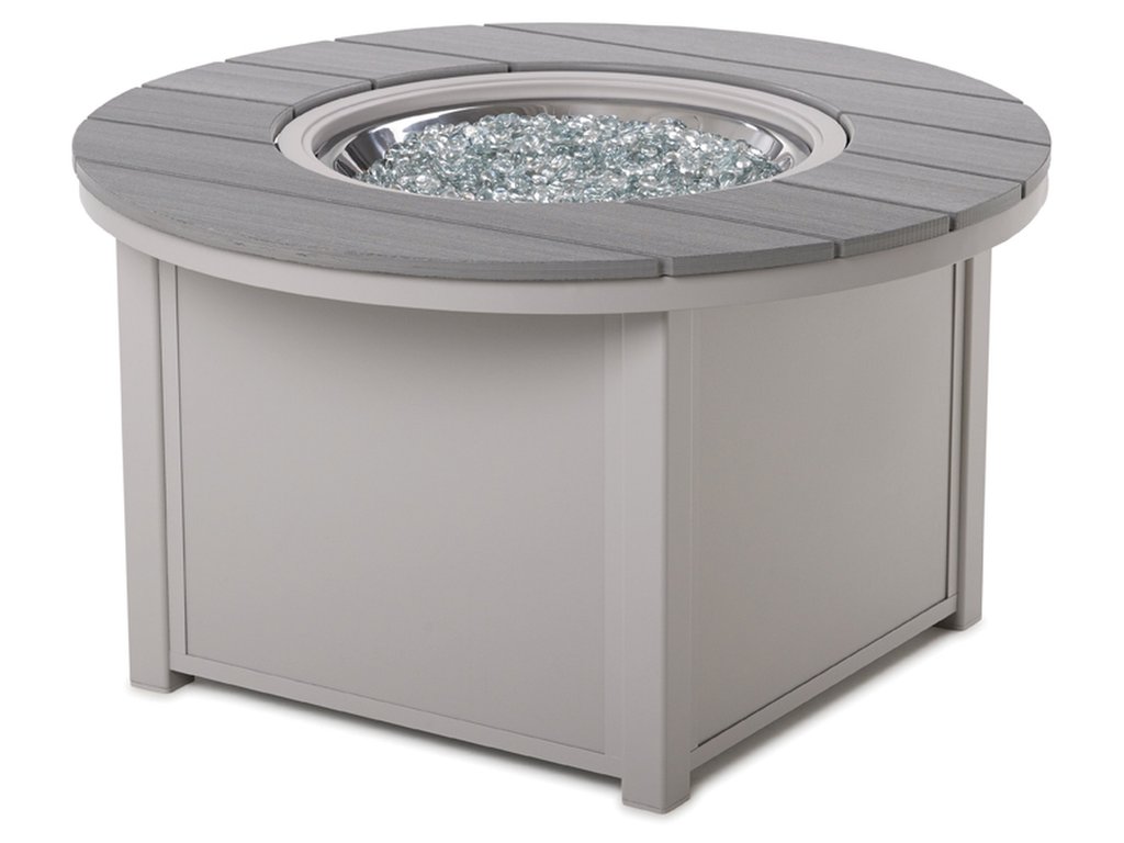 42" Rd. Rustic Polymer Top Fire Table - main image