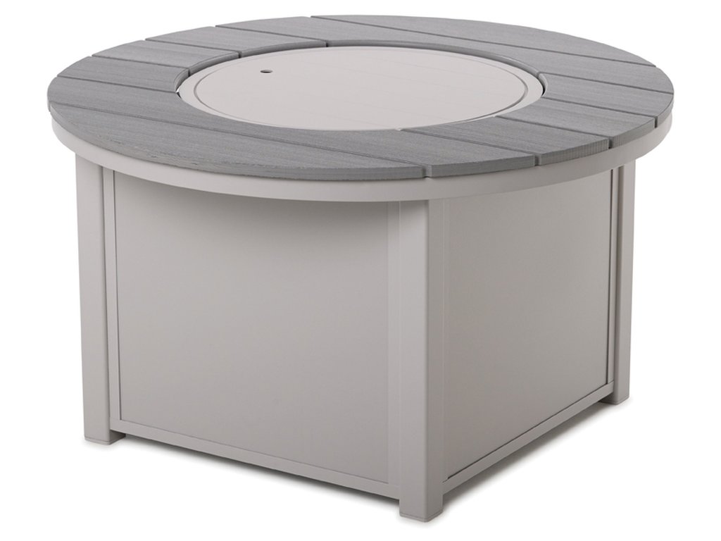 42" Rd. Rustic Polymer Top Fire Table - image 1