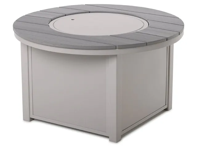 42" Rd. Rustic Polymer Top Fire Table - Alternative View