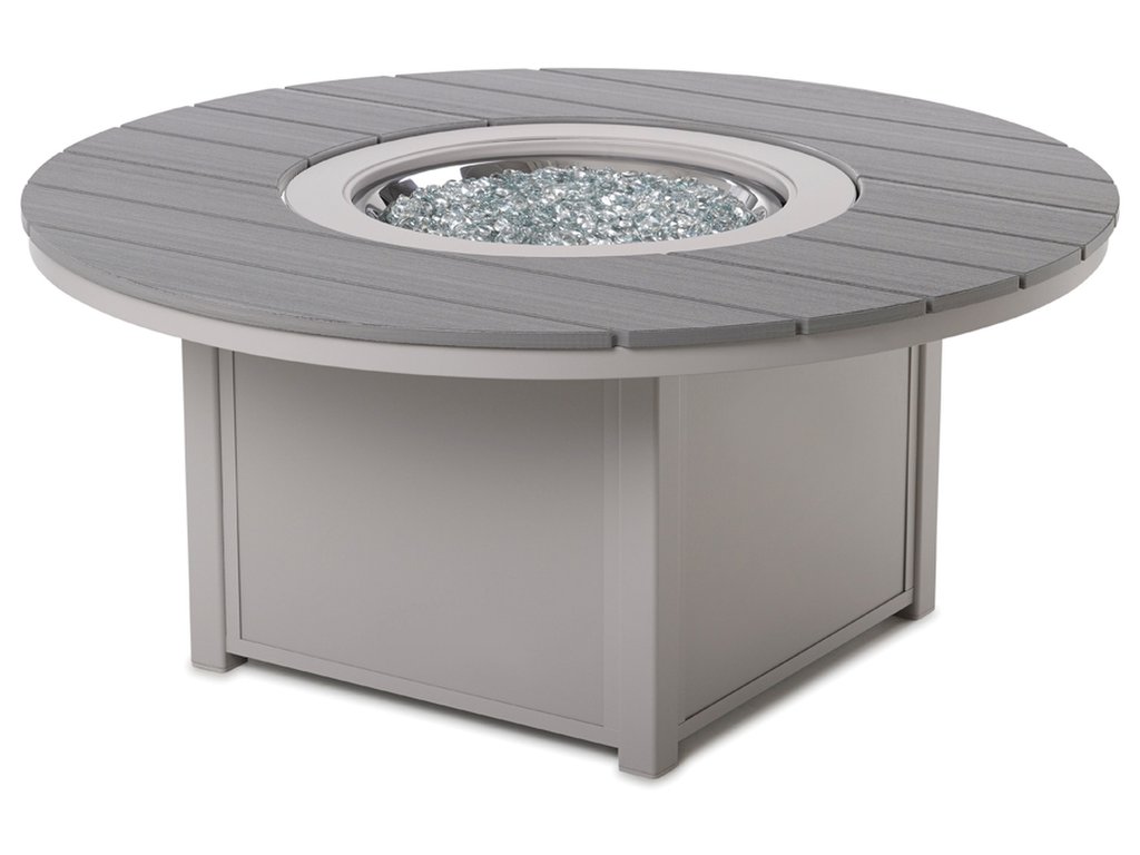 54" Rd. Rustic Polymer Top Fire Table - main image