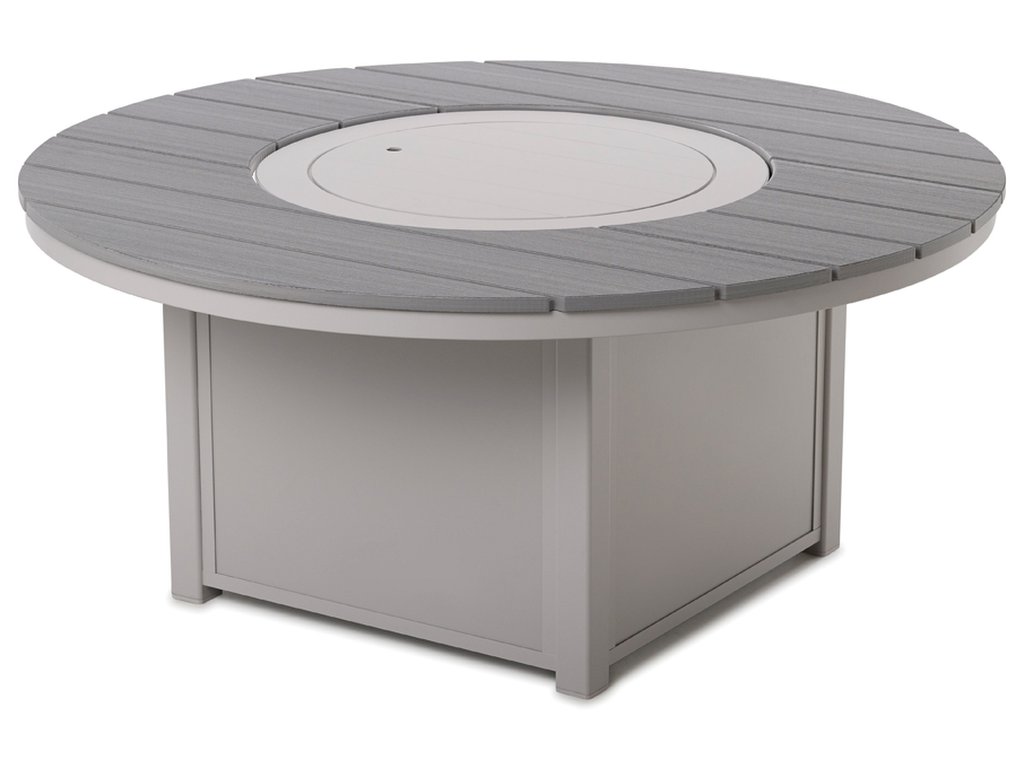 54" Rd. Rustic Polymer Top Fire Table - image 1