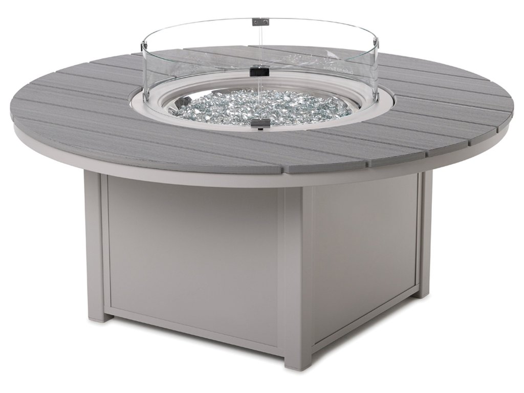 54" Rd. Rustic Polymer Top Fire Table - image 2